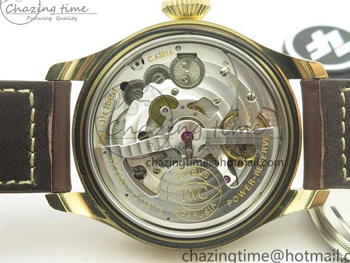 MIROTIME 0311 Big Pilot IW501005 Real Bronze ZF 1:1 Best Edition Black Dial on Brown Leather Strap A Sleek 7192